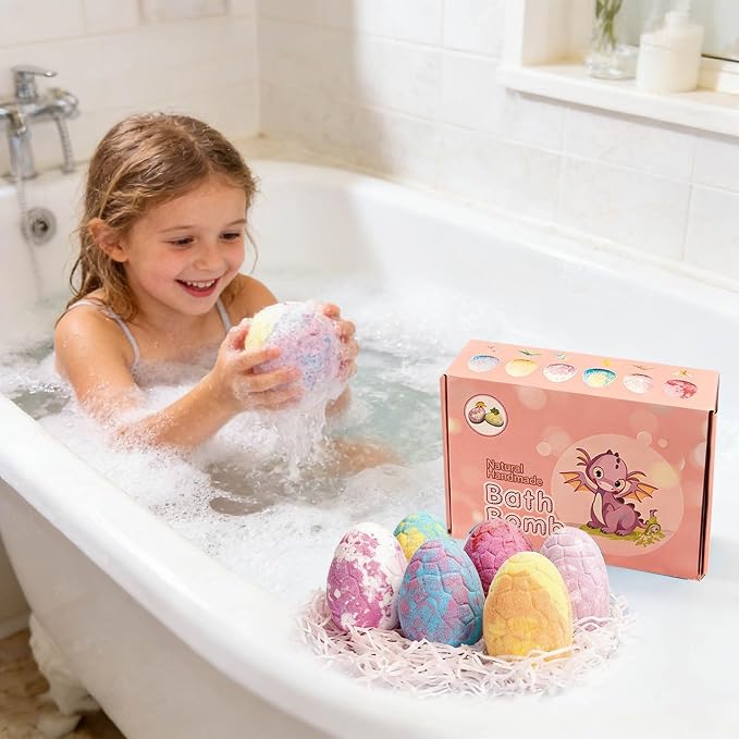 Dinosaur Egg 6pc Pink Box