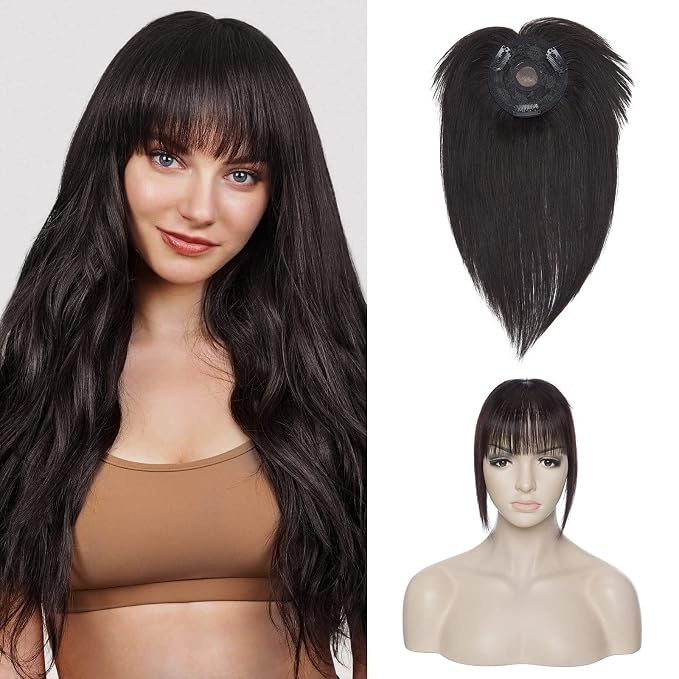 With bangs-Natural Black #1B