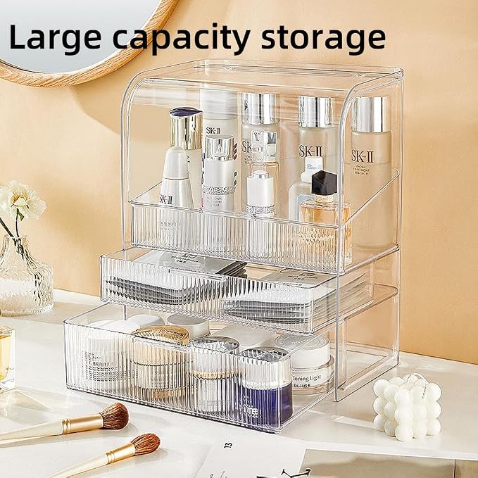 Large Clear+Brush Holder