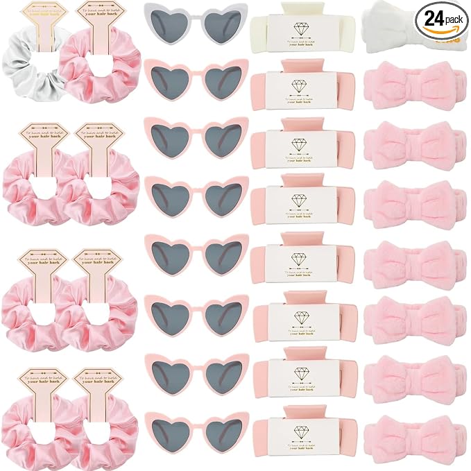 32pcs White&Pink headband