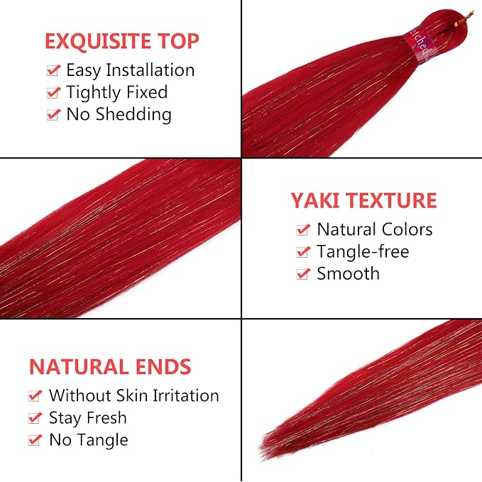 red with tinsel