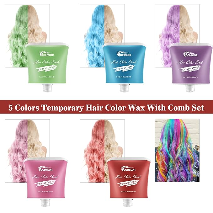 5 colors (Blue+Red+Green+Pink+Purple)