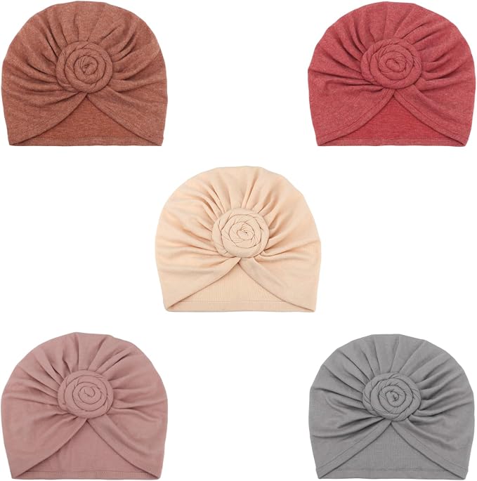 5 Pack Donut Flower : Beige, Light Purple, Hemp Maroon, Hemp Red, Grey