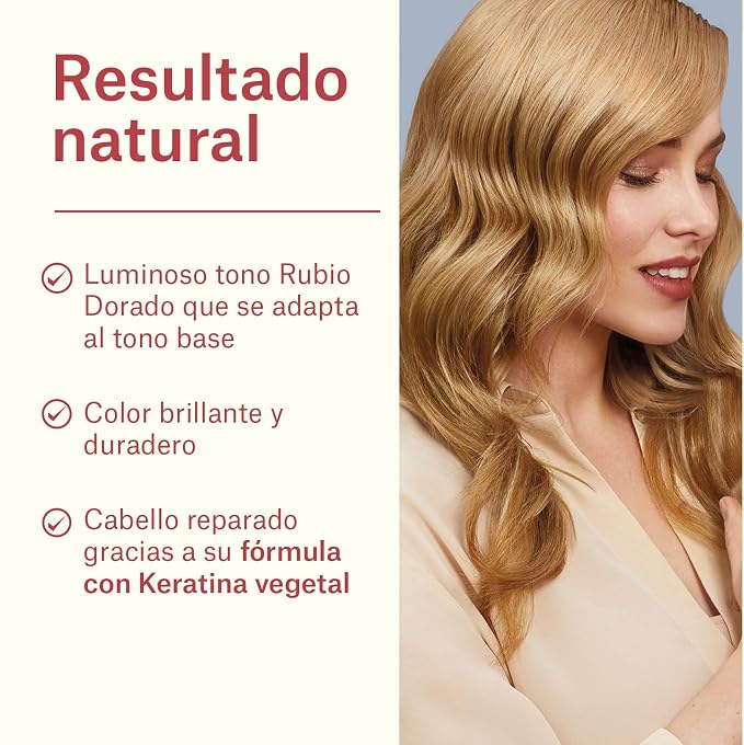 ~7.3 Golden blonde Hair