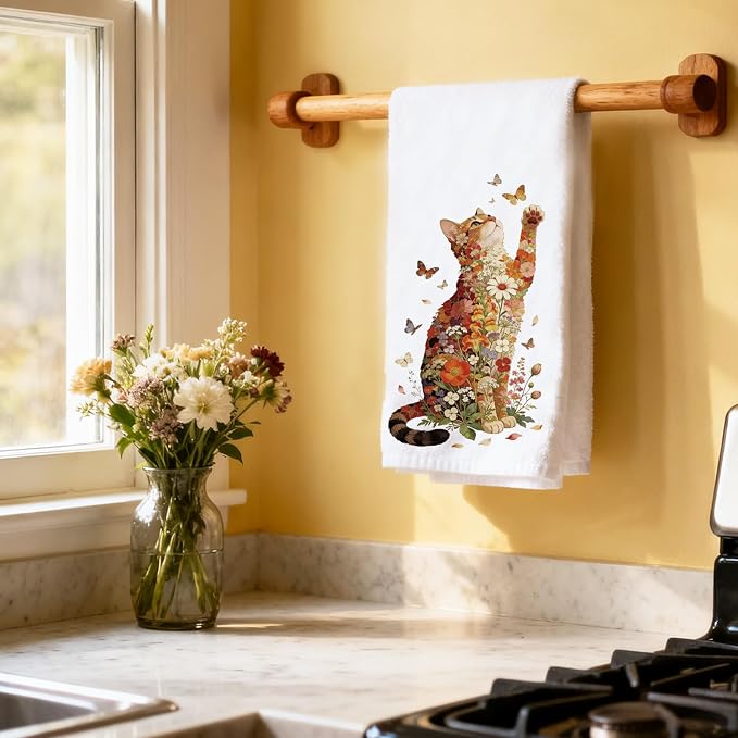 Colorful Cats and Flowers