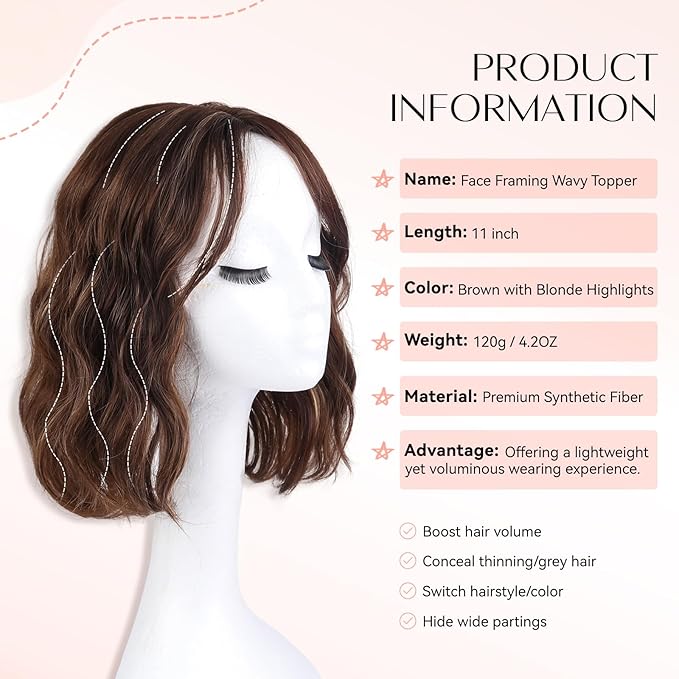6H24#-Brown with Blonde Highlights