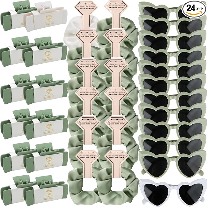 36pcs White&Sage Green