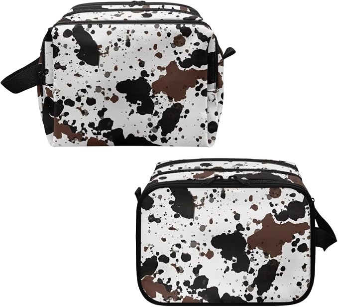 Black Brown Cow Print