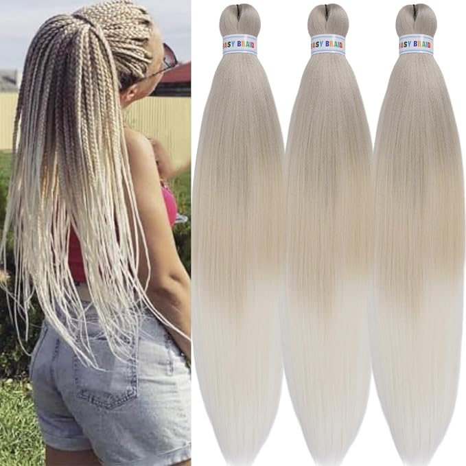 Ash Blonde Ombre Braiding Hair