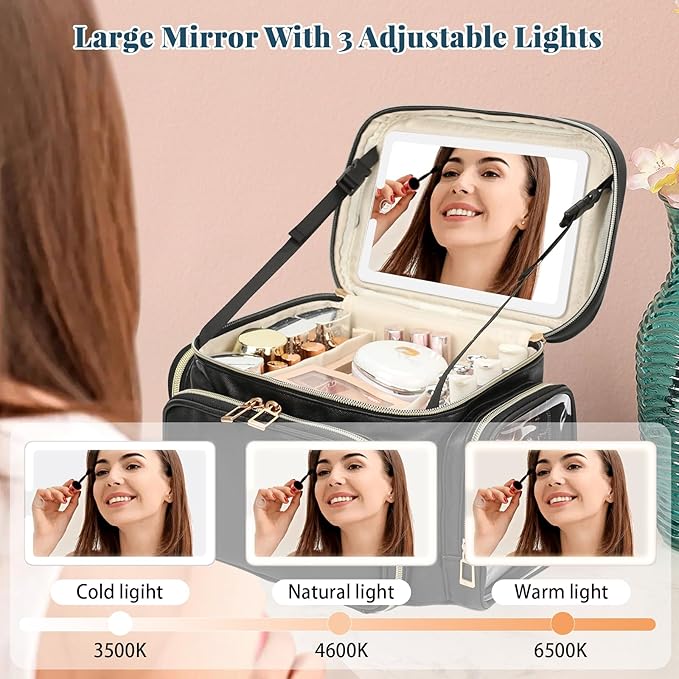 01-Black with LED Mirror