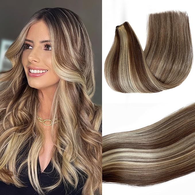 #4P613 Medium Brown and Bleach Blonde