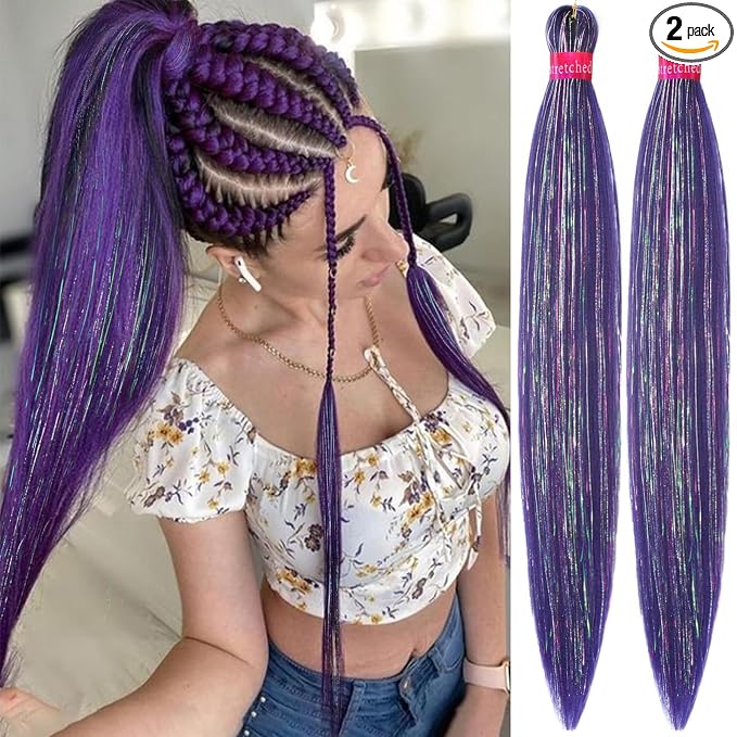 dark purple mix tinsel