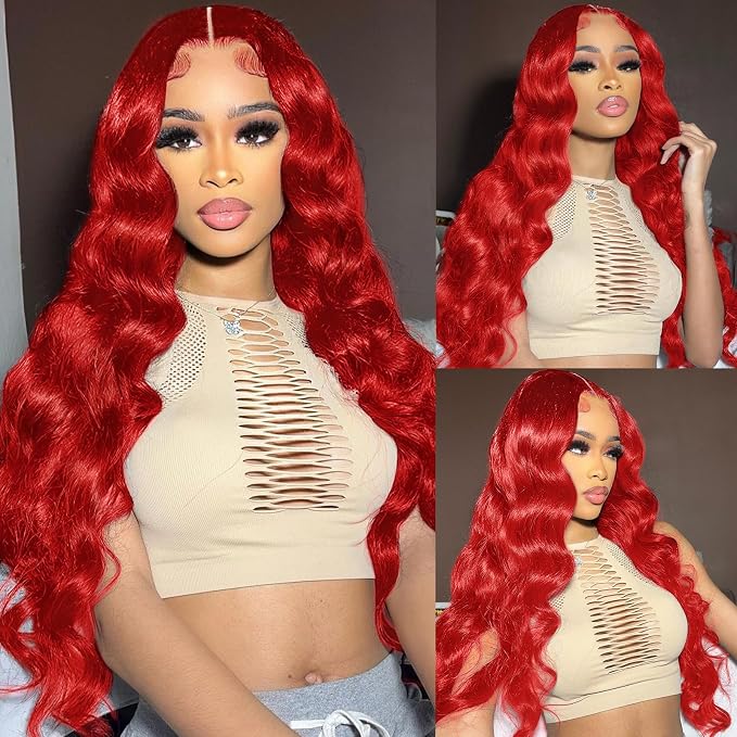 Red Wig Human Hair