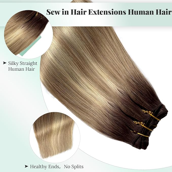 #3T8/22 Ombre Brown to Ash Brown and Light Blonde