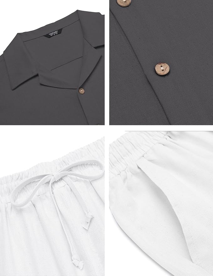 Dark Gray Shirt/White Pants