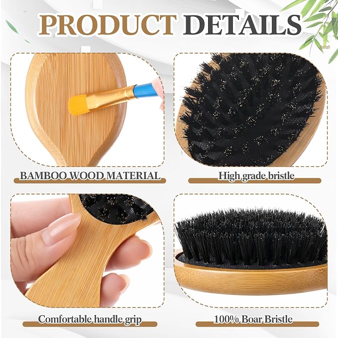 Oval, Boar Bristles
