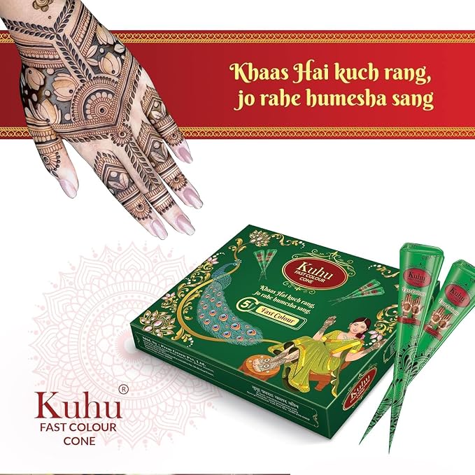 Natural Brown Hair Color (Green Mehendi Cone Box)