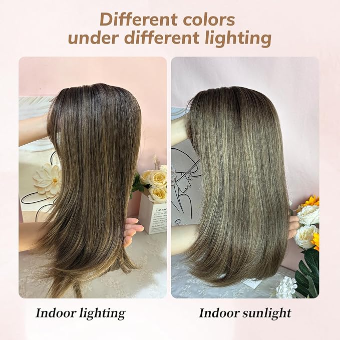 Dark Ash Brown with Honey Blonde Highlights