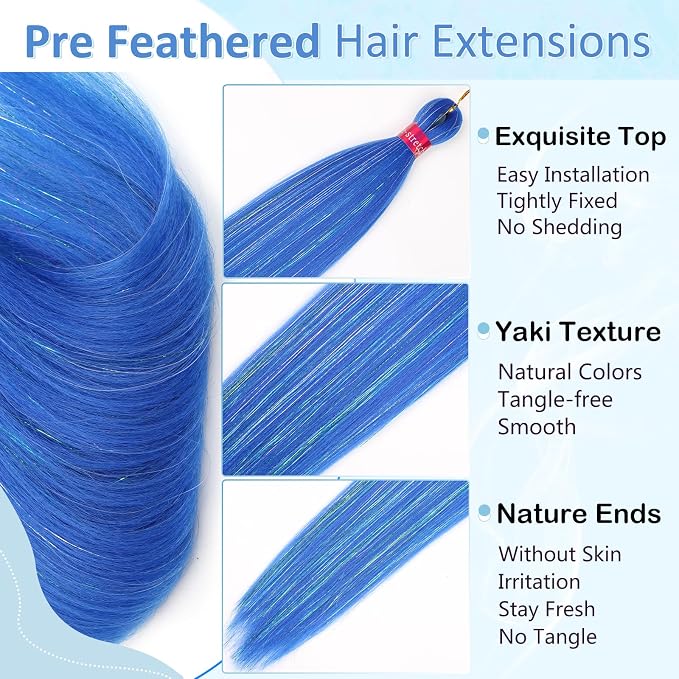 blue mix tinsel