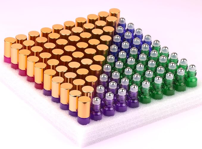 Colored Roller Bottles - 100 PACK