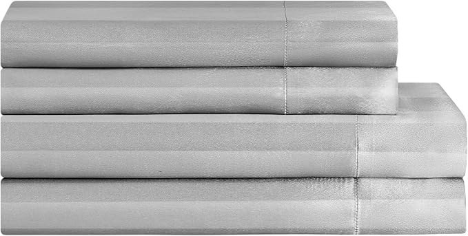 Grey Damask Stripe