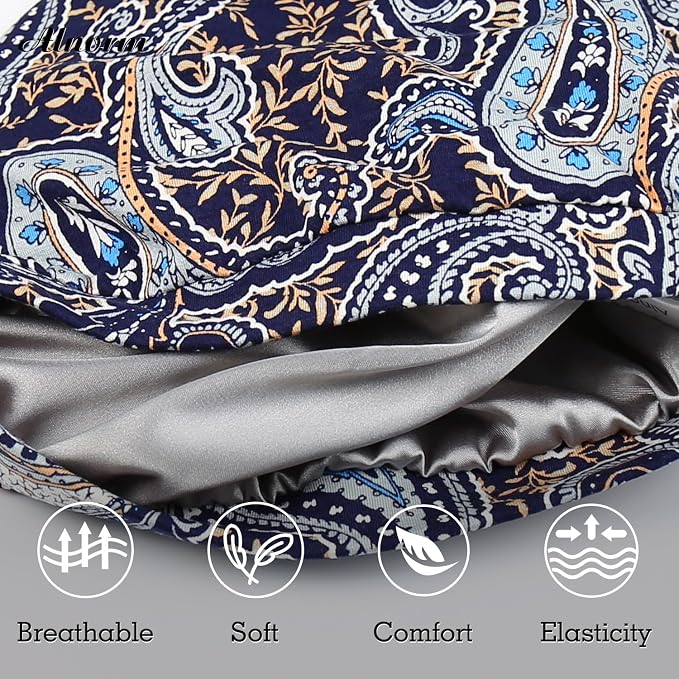 Navy Paisley