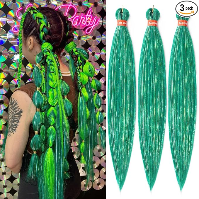 green with tinsel