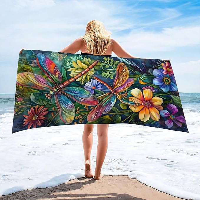 Vintage Fantasy Dragonfly Floral