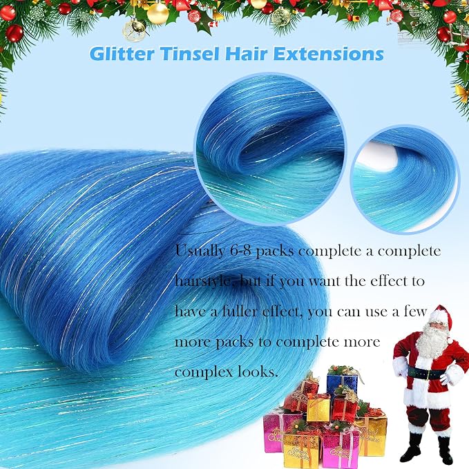 blue-skyblue with tinsel