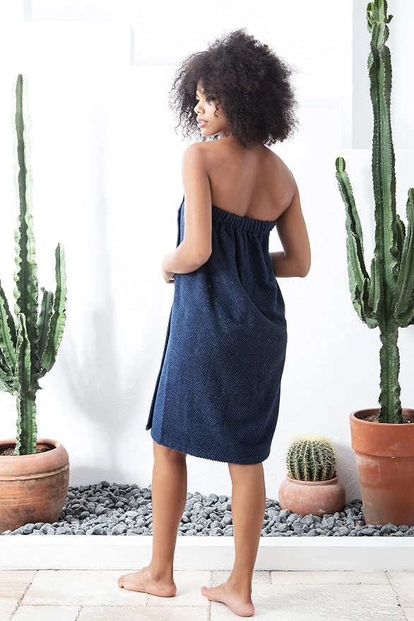 Navy Blue/ Towel Wrap