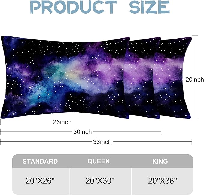Watercolor Galaxy Starry Sky Purple