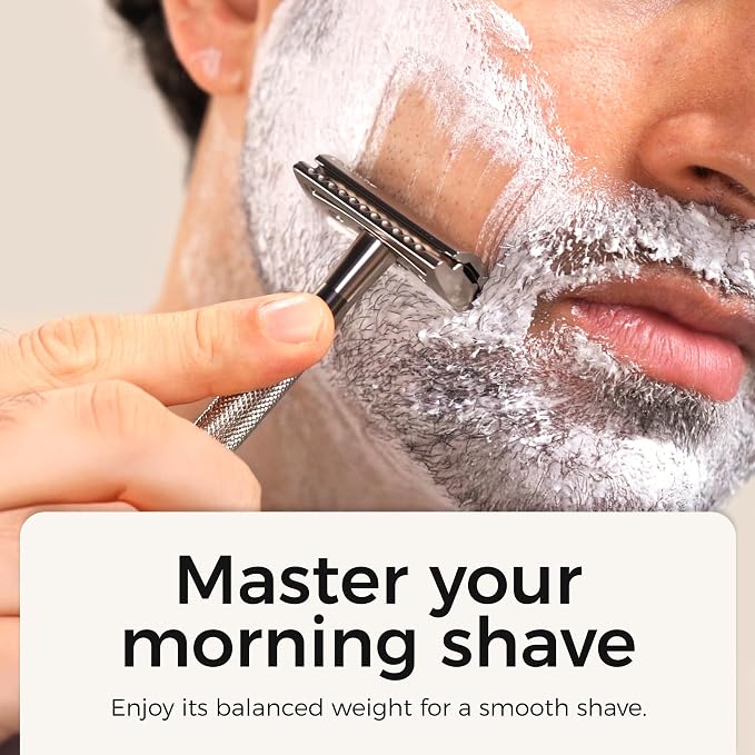 Matte Silver Razor with Stand
