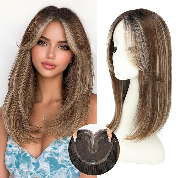 Medium Brown with Platinum Blonde
