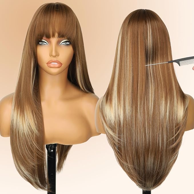 golden brown with platinum highlights