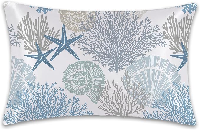Starfish Seashell Coral Nautical Blue
