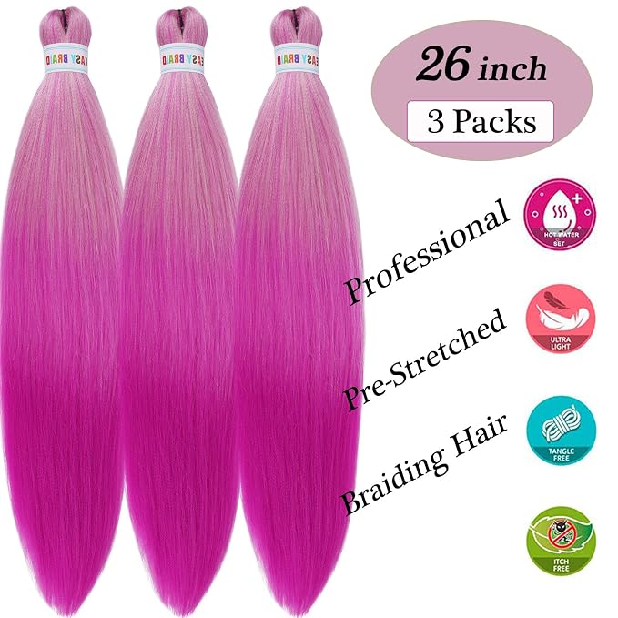 Blonde Pink Ombre Braiding Hair