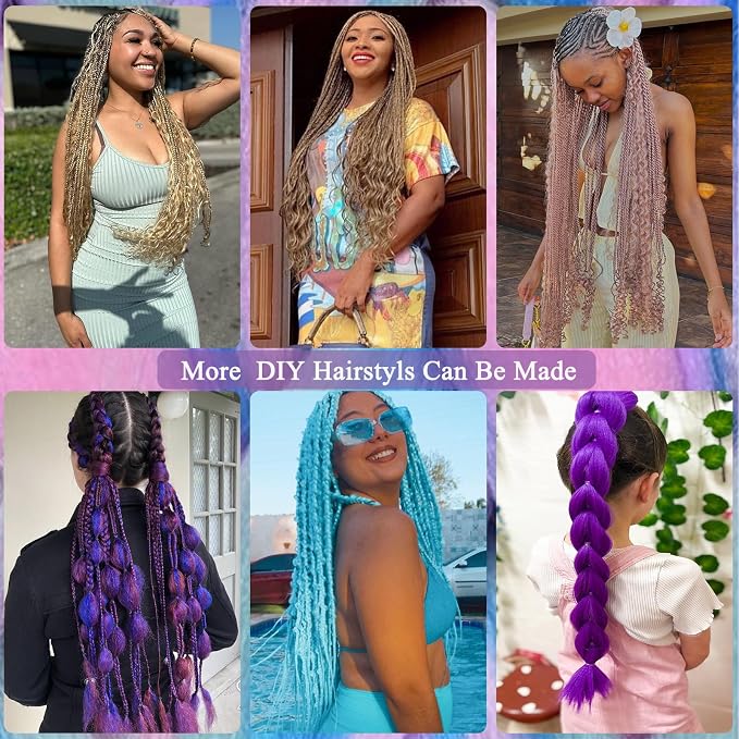 Mixed Honey Blonde Brown Braiding Hair Pre Stretched