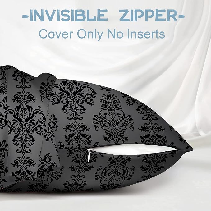 Damask Floral Black