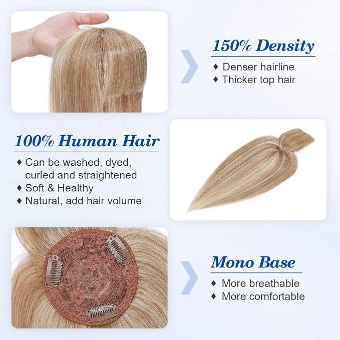 With bangs-Golden Brown&Bleach Blonde #12P613