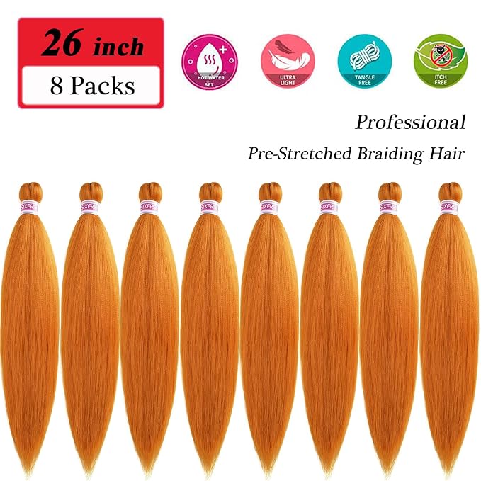 Burnt Orange Braiding Hair