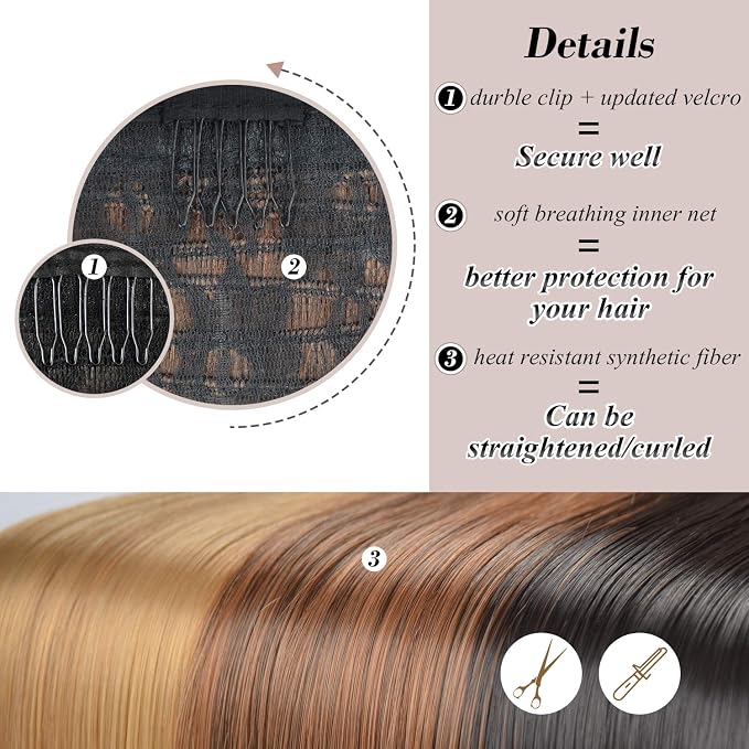 Ash Medium Brown & Bleach Blonde