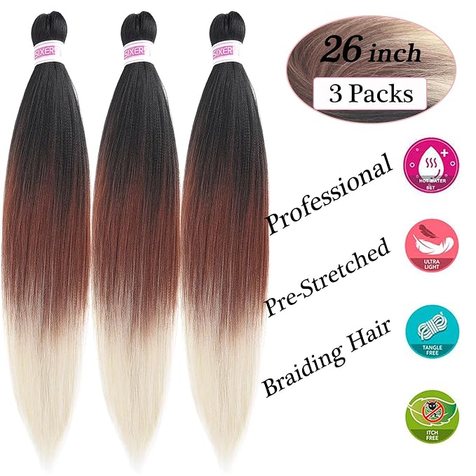 Black Brown Blonde Braiding Hair Ombre