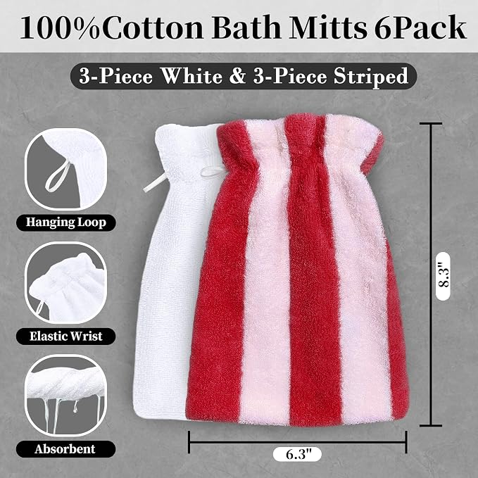 Pink Red Stripe & White
