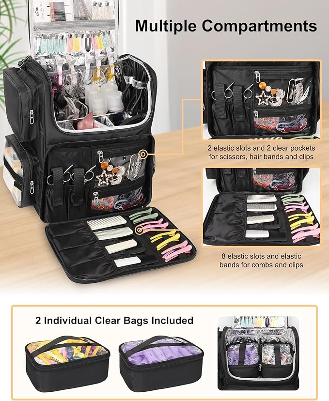 Black with 6 pcs bags