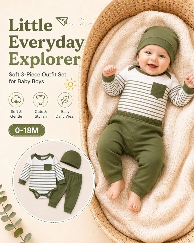 Olive Green Stripe