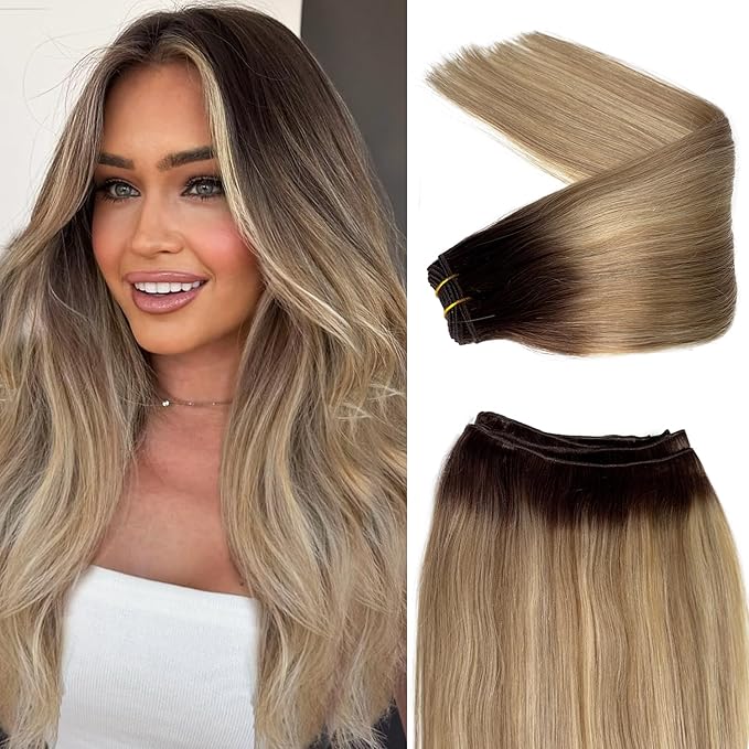#3T8/22 Ombre Brown to Ash Brown and Light Blonde
