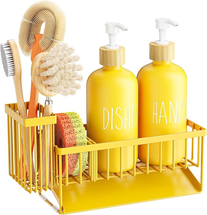 Yellow Sponge Holder + Yellow Bottle