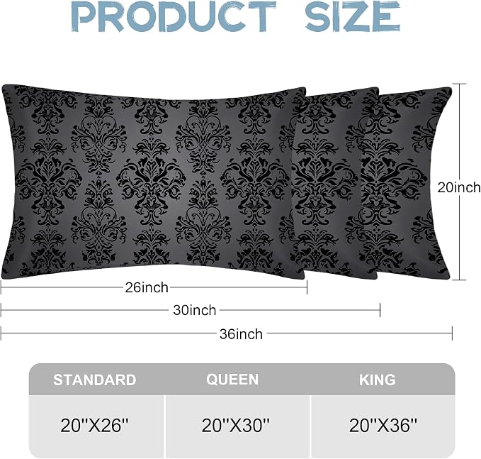 Damask Floral Black