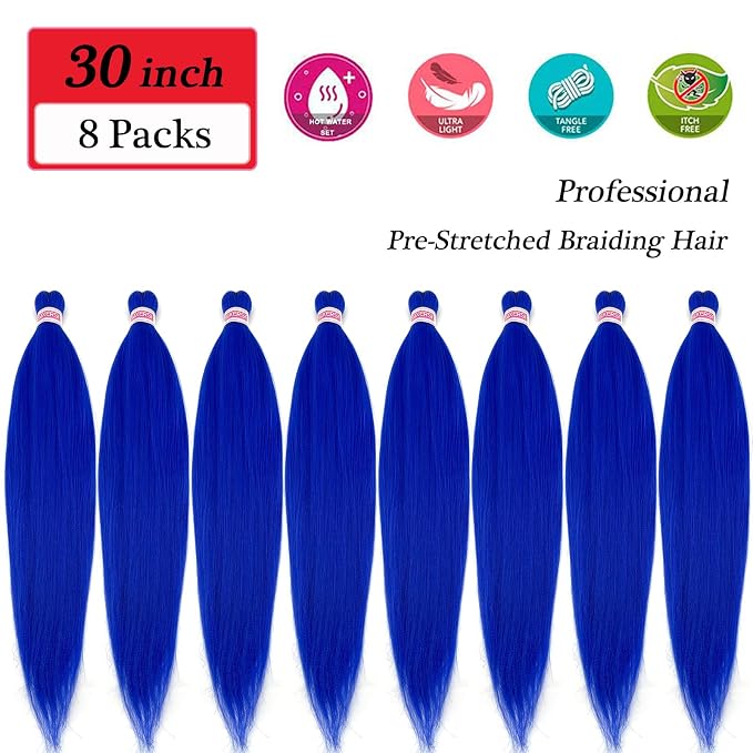 Blue Braiding Hair