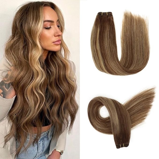 #4/27/4 Balayage Chocolate Brown to Caramel Blonde